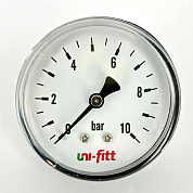 Манометр аксиальный 10 бар, диаметр 63 мм, 1/4"Н UNI-FITT