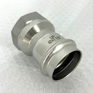 Муфта пресс-В UNI-FITT 42 х 1 1/2", нержавеющая сталь Артикул 771S6600