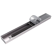 Конвектор внутрипольный ROMMER RCN 80.200.2400 (Решётка роликовая, анод. алюм.) (RCN1-1000-0820240)