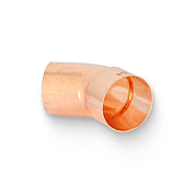 Угол однораструбный 45° JINTIAN пайка 54 мм медный