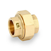 Американка 1" (ВР) с плоской прокладкой, латунь UNI-FITT OPTIMAL (654G4001)