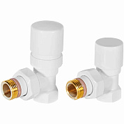Комплект клапанов термостатических 1/2" STOUT Design белый, угловые (SVTDK-0002-000015W)