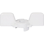 Ручка-бабочка для шарового крана 1/2" - 3/4" STOUT (белая) (SVB-BUT-1234-01)