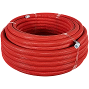 Труба металлопластиковая 26 х 3,0 в теплоизоляции (красная), STOUT (бухта 50 м.) (SPI-0001-052630)