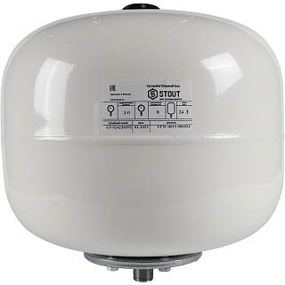 Бак расширительный 24 л. для ГВС вертикальный STOUT (белый)  (STW-0015-000024) Артикул STW-0015-000024