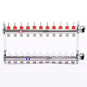 Колл. группа UNI-FITT 11 вых 1"х3/4" с расходомер. и термост. вентил. с 2 конц. и в/отвод (440I4311)