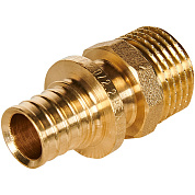 Переходник 16 x 1/2" (НР) аксиальный для труб PEX ROMMER (RFA-0001-001612)