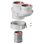 Первичный адаптер переходной D=60/100 на D=80, коаксиальный (совместим с BAXI) ROMMER