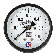 Манометр аксиальный d=63 мм, подключение 1/4", до 6 бар (0-0,6 МПа) ТМ-310 Т.00 РОСМА