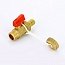 Кран шаровый UNI-FITT НН 1/2"x3/4" латнунь, сливной со штуцером и заглушкой, флажок красный пластик