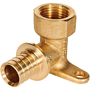 Угол 90° настенный 20 x 1/2" (ВР) аксиальный для труб PEX, с креплением ROMMER (RFA-0009-002012)