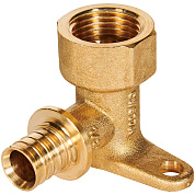 Угол 90° настенный 16 x 1/2" (ВР) аксиальный для труб PEX, с креплением ROMMER (RFA-0009-001612) 