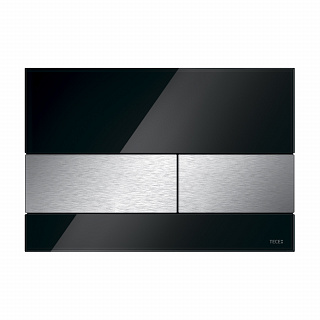 Стеклянная панель смыва TECEsquare черная панель, клавиши нержавеющая сталь, 150 x 220 x 11 мм Артикул 9240806