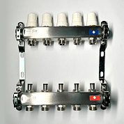 Колл. группа UNI-FITT 1" х 5 вых 3/4" с баланс. и термост. вентил. без конц, OPTIMAL (451B4305.RU)