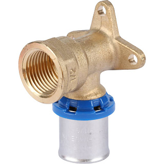 Угольник APE (Италия) настенный с креплением удлинённый 1/2 х 20 для металлопласта прессовой Артикул ARL3503200