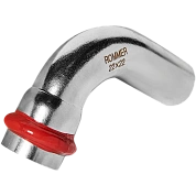 Угол 90° под пресс 22 мм однораструбный, из нержавеющей стали ROMMER (RSS-1002-000022)