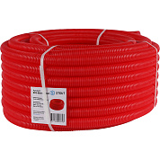 Гофра ПНД, красная, d = 28 мм. для труб d = 20 мм., STOUT бухта 50 м. (SPG-0002-502820)
