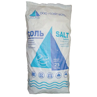 Соль таблетированная Софт Воте 25 кг Артикул Софт Вотэ1