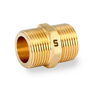 Ниппель удлинённый UNI-FITT OPTIMAL 1/2" с наружной резьбой, латунь Артикул 601G2201