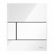 Стеклянная панель смыва TECEsquare стекло белое, клавиши белые, для инсталляции, 124 x 104 x 11 мм 9242800