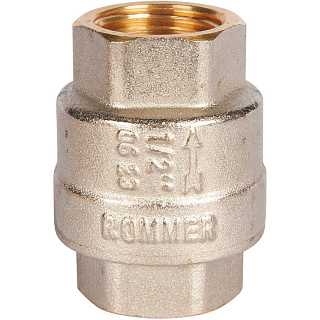 ROMMER 1/2" Клапан обратный пружинный муфтовый с металлическим седлом Артикул RVC-0001-000015