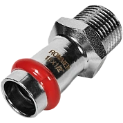 Переходник прессовой 15 x 1/2" (НР) из нержавеющей стали ROMMER (RSS-1021-001512)