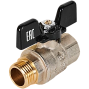 Кран шаровой 1/2" полнопроходной, ВР-НР, ручка бабочка, STOUT (SVB-0004-200015)