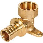 Угол 90° настенный 25 x 3/4" (ВР) аксиальный для труб PEX, с креплением ROMMER (RFA-0009-002534)