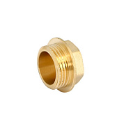 Заглушка резьбовая (НР) 1/2" со шляпкой под плоскую прокладку, латунь UNI-FITT OPTIMAL (608G2101)