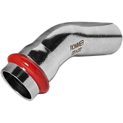 Угол 45° под пресс 22 мм однораструбный, из нержавеющей стали ROMMER (RSS-1004-000022)