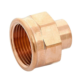 Муфта медная под пайку с резьбой 22 х 3/4" (ВР) (серия 94270G) Hailiang Артикул HL100728