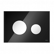 Стеклянная панель смыва TECEloop черные клавиши, белая панель, для инсталляции, 216 x 145 x 6 мм 9240654