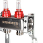 Коллектор ROMMER с расходомерами 2 выхода из нержавеющей стали