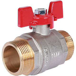 Кран шаровый ROMMER 1"1/4 НН - полный проход, бабочка  Артикул RBV-0007-0410232