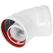 Отвод промежуточный 45° D = 60 х 100 мм. коаксиальный (мама/мама) ROMMER (RCA-6010-000145)