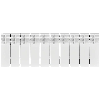 Алюминиевый радиатор UNI-FITT 200/100 10 секций (боковое подключение, цвет белый глянцевый) 950A2110 