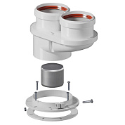 Первичный адаптер переходной D=60/100 на D=80, коаксиальный (совместим с BOSCH) ROMMER