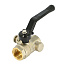 Кран шаровый ВВ 1/2" с дренажным вентилем (заглушка 1/4"), LD Pride, ручка