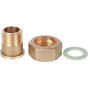 Штуцер с накидной гайкой под плоскую прокладку G 1/2M-G3/4RN, STOUT (SVM-0071-001520)