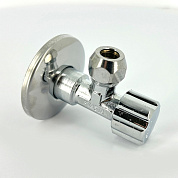 Вентиль Н-обж 1/2" х 10 мм (3/8") LUX для подключения бачков / смесителей, рукоятка металл UNI-FITT