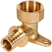 Угол 90° настенный 20 x 3/4" (ВР) аксиальный для труб PEX, с креплением ROMMER (RFA-0009-002034)