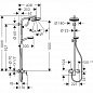 Душевая система HansGrohe HG Crometta 160 1jet Showerpipe, белый/хром