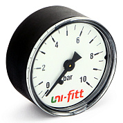 Манометр аксиальный 10 бар, диаметр 63 мм, 1/4"Н UNI-FITT