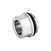 Переходник НВ 3/4" х 1/2" с прокладкой O-RING, хромированный UNI-FITT