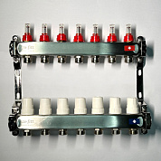 Колл. группа UNI-FITT 1"х3/4" 7 вых с расходомер. и термост. вентил. без конц OPTIMAL (450B4307.RU)