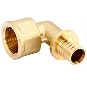 Угол переходной 20 х 1/2" ВР аксиальный для труб PE-X UNI-FITT OPTIMAL, латунь (744G7201)