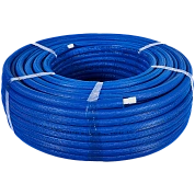 Труба металлопластиковая 16 х 2,0 в теплоизоляции (синяя), STOUT (бухта 100 м.) (SPI-0002-101620)