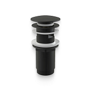 Выпуск 1" 1/4 Click-clack с переливом, H=69 мм, большая пробка, черный матовый Alcaplast (A392BLACK)