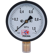 Манометр радиальный d=100 мм, подключение 1/2", до 10 бар (0-1,0 МПа) ТМ-510 P.00 РОСМА