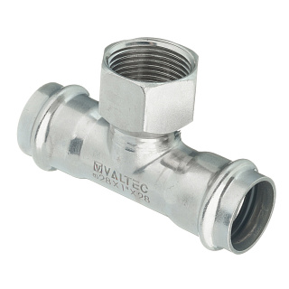 Тройник В-пресс 28 x 1" x 28 нержавеющая сталь VALTEC Артикул VTi.932.I.280628